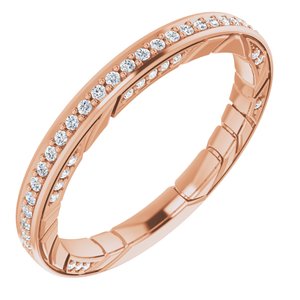 14k rose 1/5 ctw diamond anniversary band