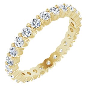 14k yellow 3/4 ctw diamond eternity band size 4