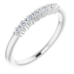 platinum 1/5 ctw diamond anniversary band