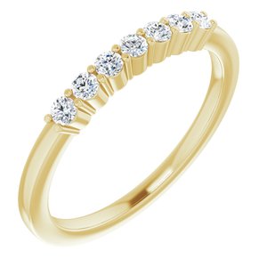 14k yellow 1/5 ctw diamond anniversary band