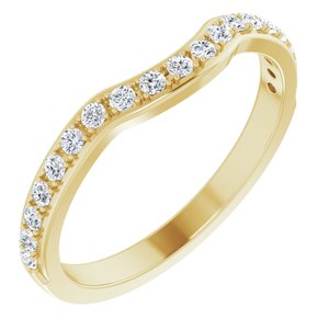 14k yellow 1/4 ctw diamond anniversary band