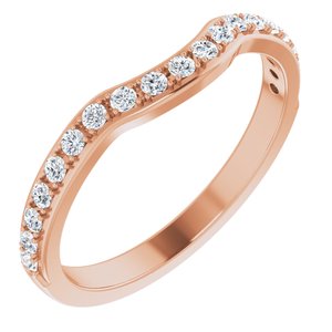 14k rose 1/4 ctw diamond anniversary band