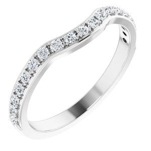 14k white 1/3 ctw diamond anniversary band