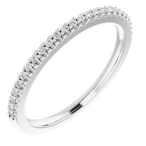 14k white 1/8 ctw diamond anniversary band