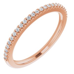 14k rose 1/8 ctw diamond anniversary band