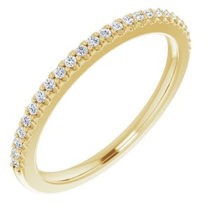 14k yellow 1/8 ctw diamond anniversary band