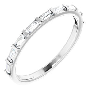 platinum 3/8 ctw diamond straight baguette anniversary band