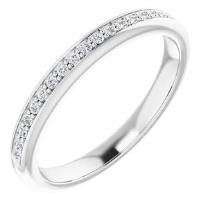 14k white 1/8 ctw diamond band