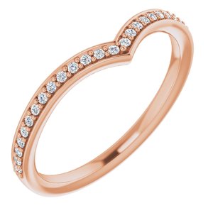 14k rose 1/8 ctw diamond band