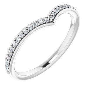 platinum 1/8 ctw diamond band