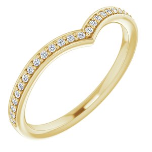 14k yellow 1/8 ctw diamond band