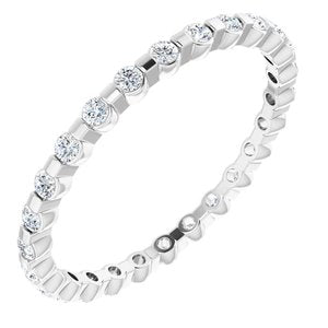 platinum 1/3 ctw diamond eternity band size 4.5