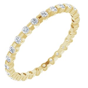 14k yellow 1/3 ctw diamond eternity band size 4.5