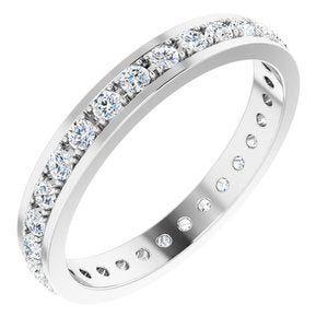 platinum 3/8 ctw diamond eternity band size 4