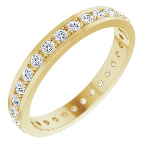 14k yellow 3/8 ctw diamond eternity band size 4