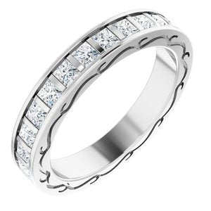 14k white 1 7/8 ctw diamond square eternity band size 7