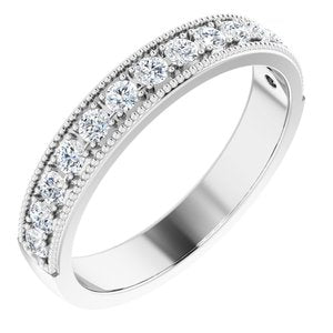 platinum 3/8 ctw diamond anniversary band