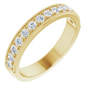 14k yellow 3/8 ctw diamond anniversary band