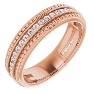 14k rose 1/3 ctw diamond anniversary band