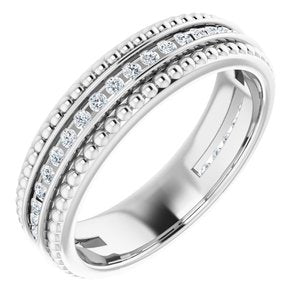 platinum 1/3 ctw diamond anniversary band