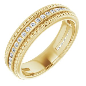 14k yellow 1/3 ctw diamond anniversary band