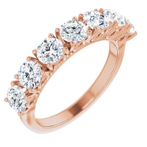 14k rose 1 3/4 ctw diamond anniversary band