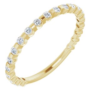 14k yellow 1/3 ctw diamond anniversary band