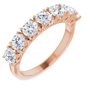 14k rose 1 1/3 ctw diamond anniversary band