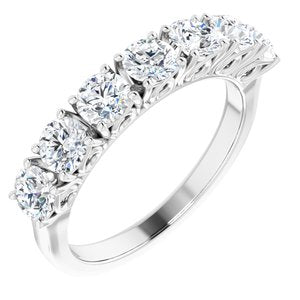 platinum 1 1/3 ctw diamond anniversary band