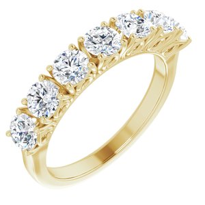 14k yellow 1 1/3 ctw diamond anniversary band