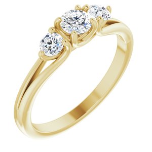 14k yellow 1/2 ctw diamond anniversary band