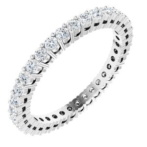 platinum 3/4 ctw diamond eternity band size 7.5