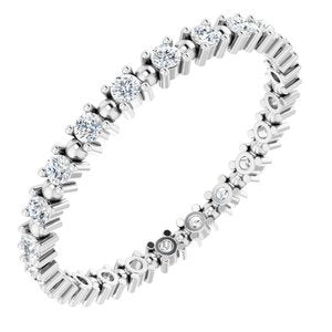 14k white 3/8 ctw diamond eternity band