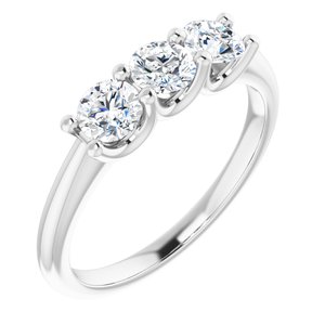 14k white 4.1 mm round 3/5 ctw diamond anniversary band