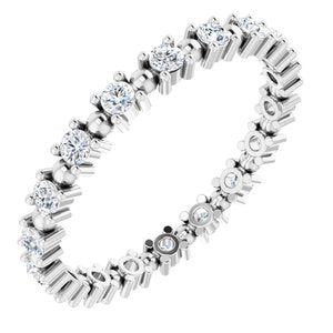 14k white 1/3 ctw diamond eternity band