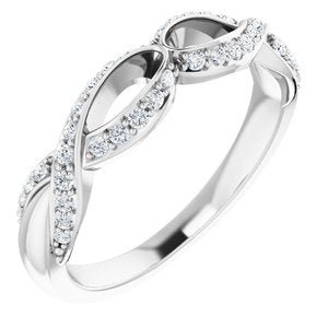 14k white 1/4 ctw diamond anniversary band