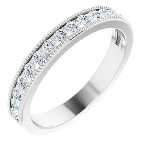 14k white 1/2 ctw diamond anniversary band