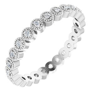 platinum 1/5 ctw diamond eternity band size 8