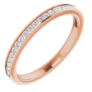 14k rose 1/5 ctw diamond anniversary band