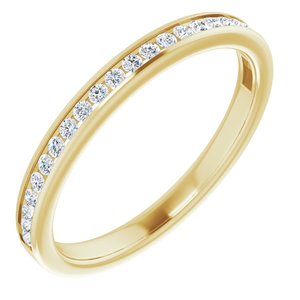 14k yellow 1/5 ctw diamond anniversary band