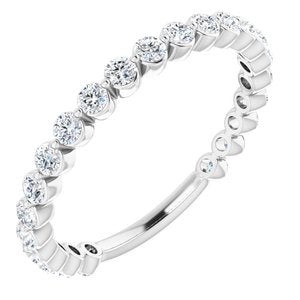 platinum 3/4 ctw diamond anniversary band