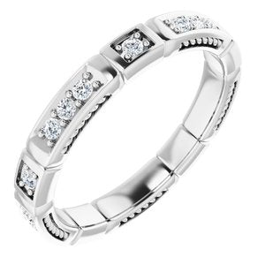 platinum 1/3 ctw diamond eternity band size 6