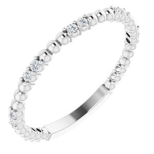 14k white 1/6 ctw diamond anniversary band