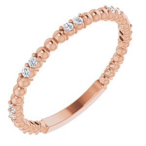 14k rose 1/6 ctw diamond anniversary band