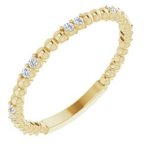 14k yellow 1/6 ctw diamond anniversary band