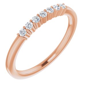 14k rose 1/6 ctw diamond anniversary band