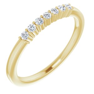 14k yellow 1/6 ctw diamond anniversary band