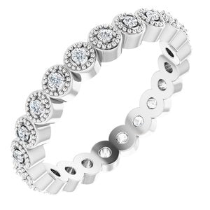 platinum 1/5 ctw diamond eternity band size 5