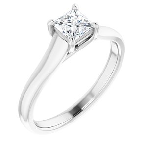 platinum 1/2 ctw diamond solitaire engagement ring