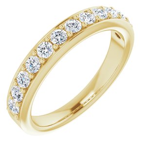 14k yellow 5/8 ctw diamond anniversary band  